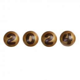 sylwestrowa dekoracja czekoladowa - złote kule 2024