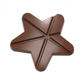 forma z poliwęglanu do tworzenia dekoracyjnych tabliczek czekolady w kształcie gwiazdy