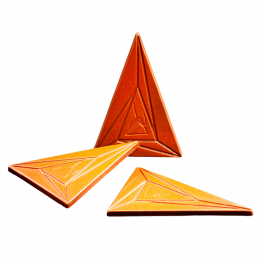 forma z poliwęglanu do nowoczesnych tabliczek czekolady w kształcie trójkąta