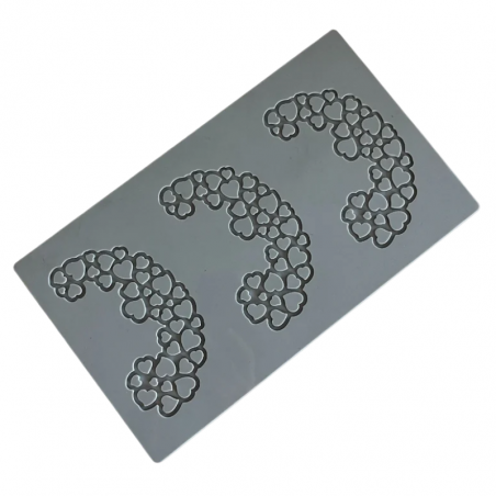 wyjątkowa forma silikonowa do tworzenia ażurowych dekoracji w kształcie serc - doskonała do tortów