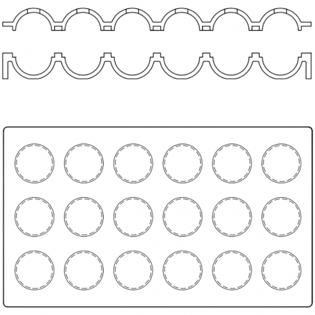 ∅ 35MM AF003 PAVODUO PAVONI dwuczęściowa forma silikonowa do trójwymiarowych monoporcji - kula o śr. 35 mm / 18 porcji