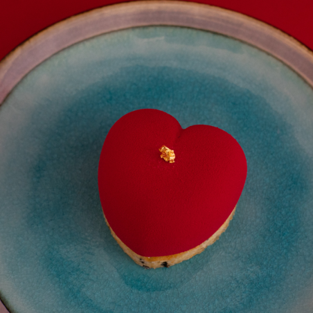 Amorini 100 Silikomart - forma silikonowa z wykrojnikiem do deserów - serce - dł. 63 x wys. 39 mm / poj. 100 ml x 8 porcji