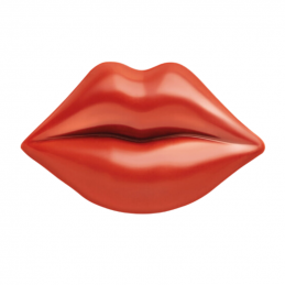 czerwone usta - walentynkowa dekoracja z barwionej białej czekolady