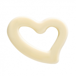 serce amora - walentynkowa dekoracja z białej czekolady