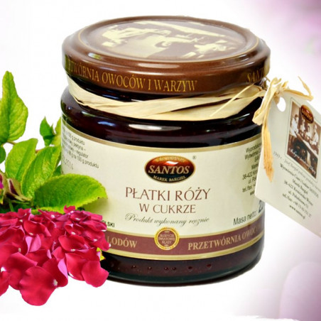 850g PŁATKI RÓŻY W CUKRZE polski produkt wykonany ręcznie Santos