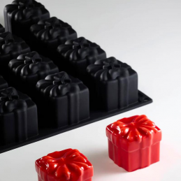 forma silikonowa do nowoczesnych deserów i monoporcji w kształcie prezentów