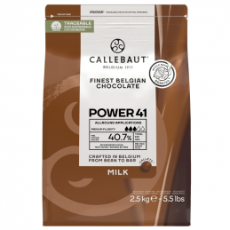 czekolada mleczna Power 41 od Callebaut ten sam smak, ta sama jakość i zupełnie nowe, lepsze opakowanie
