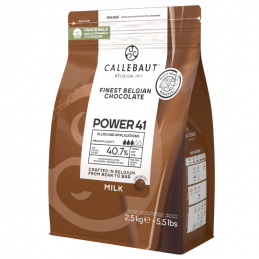 czekolada mleczna Power 41 od Callebaut ten sam smak, ta sama jakość i zupełnie nowe, lepsze opakowanie