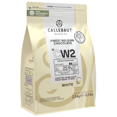 2.5 kg BIAŁA CZEKOLADA 25.9% RECIPE N°CW2 CALLEBAUT CW2NV-E4-U71