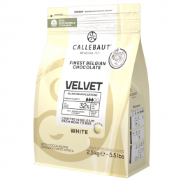 biała czekolada Velvet od Callebaut ten sam smak, ta sama jakość i zupełnie nowe, lepsze opakowanie