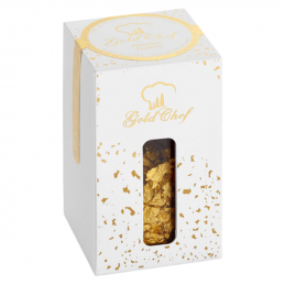 23-karatowe złoto jadalne w postaci nieregularnych płatków - do dekoracji deserów i czekolady