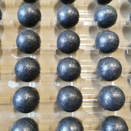 op. 49 szt. Czarna Perła - 331057 Barbara Decor - srebrne kulki dekoracyjne z białej czekolady - śr. 27 mm