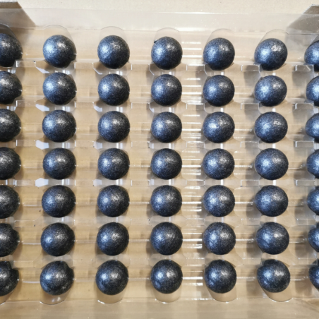 op. 49 szt. Czarna Perła - 331057 Barbara Decor - srebrne kulki dekoracyjne z białej czekolady - śr. 27 mm