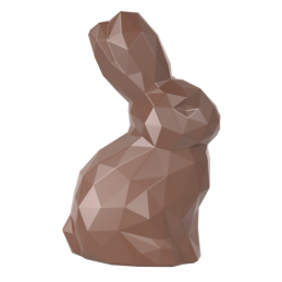 forma do figurek czekoladowych siedzący królik o diamentowej strukturze