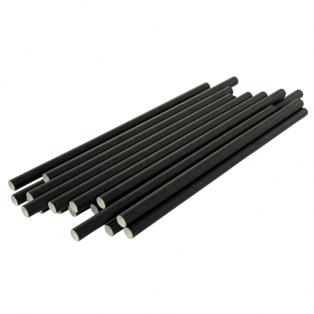 czarne papierowe słomki do zimnych napojów
