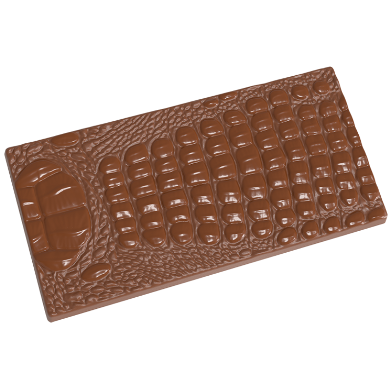 forma z poliwęglanu do oryginalnych tabliczek czekolady w strukturalny wzór skóry krokodyla