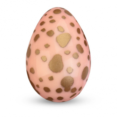 64 szt. NAKRAPIANE ZŁOTE PISANKI 3D 78226 MODECOR czekoladowy zestaw wielkanocnych dekoracji w 2 wzorach - 16 x 20 mm