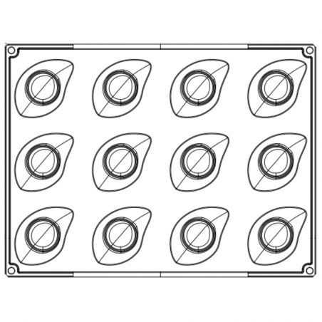 MANGO PX43104 PAVOFLEX 300X400 PAVONI forma do owocowych monoporcji by Cédric Grolet