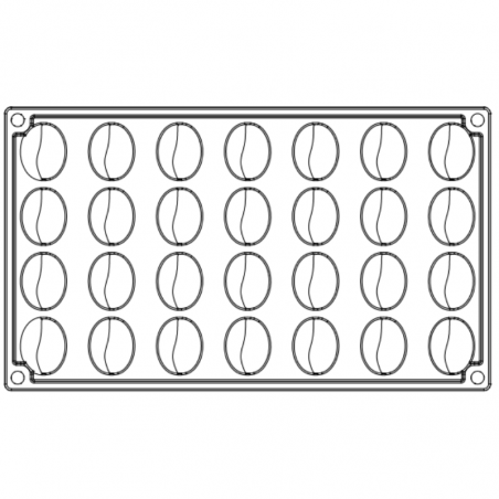forma silikonowa do tworzenia wyjątkowych dekoracji w kształcie ziaren kawy