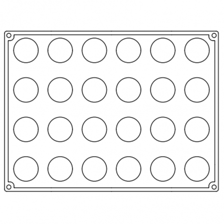 forma silikonowa do klasycznych monoporcji w kształcie kuli o średnicy 40 mm
