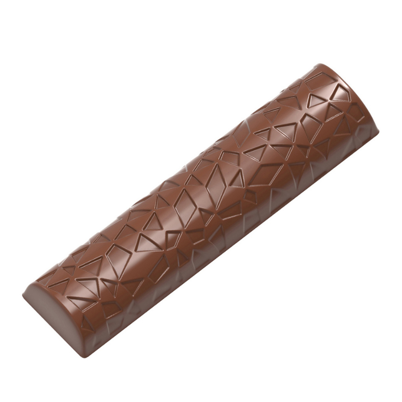 forma z poliwęglanu do pralin i batonów czekoladowych w geometryczny wzór