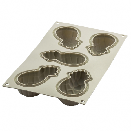 Mini Ananas Silikomart - forma silikonowa do owocowych deserów - dł. 100 x szer. 58 x wys. 38 mm / poj. 105 ml x 5 porcji