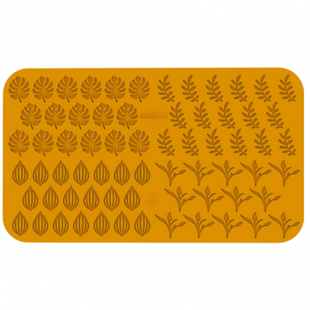 forma silikonowa do profesjonalnych dekoracji spożywczych - liście - ogród na talerzu