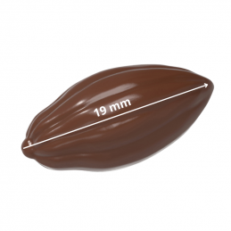 forma z poliwęglanu do mini pralin w kształcie ziarna kakaowca