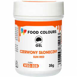 op. 35 g Czerwony (słoneczny) barwnik spożywczy w żelu - nr. kat. WSG-028 Food Colours