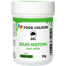 op. 35 g Zielony (miętowy) barwnik spożywczy w żelu - nr. kat. WSG-052 Food Colours