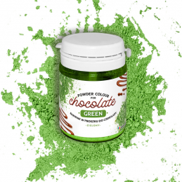 zielony barwnik spożywczy w proszku do barwienia czekolady i tłustych mas cukierniczych