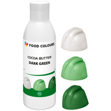 ciemnozielony barwnik spożywczy na bazie masła kakaowego do barwienia czekolady