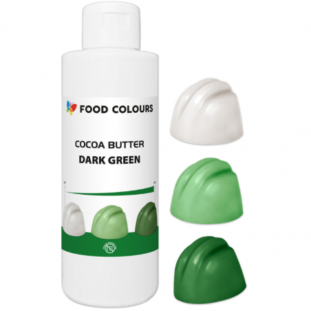 ciemnozielony barwnik spożywczy na bazie masła kakaowego do barwienia czekolady