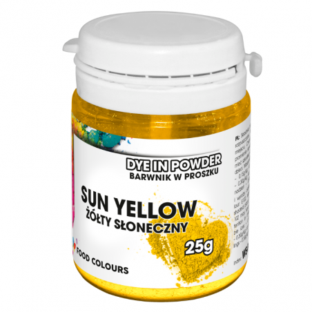 op. 25 g Żółty (słoneczny) barwnik spożywczy w proszku (E102) Tartrazyna - nr. kat. WS-P-004 Food Colours