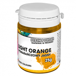 pomarańczowy barwnik spożywczy w proszku rozpuszczalny w wodzie, alkoholu i glicerynie
