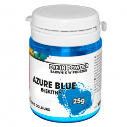 błękitny barwnik spożywczy w proszku rozpuszczalny w wodzie, alkoholu i glicerynie