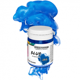 niebieski barwnik spożywczy w proszku rozpuszczalny w wodzie, alkoholu i glicerynie