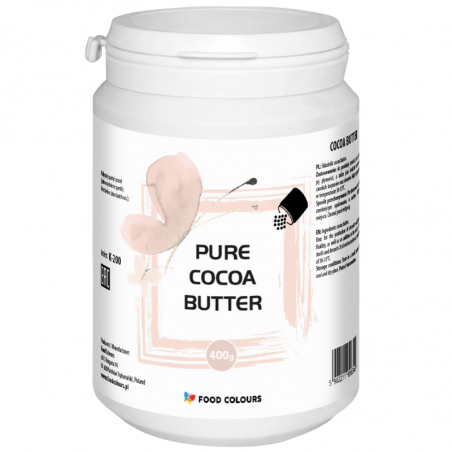 czysty tłuszcz kakaowy (masło kakaowe) w małym opakowaniu do użytku domowego