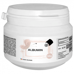 albumina - białko jaja kurzego w proszku w małym opakowaniu do użytku domowego