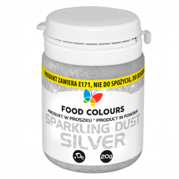 srebrny barwnik w proszku do barwienia elementów dekoracji mających kontakt z żywnością