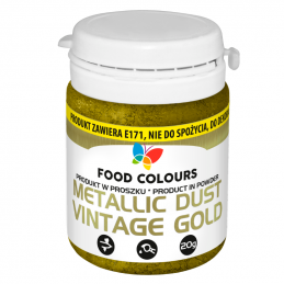 metaliczny złoty barwnik w proszku do barwienia elementów dekoracji mających kontakt z żywnością