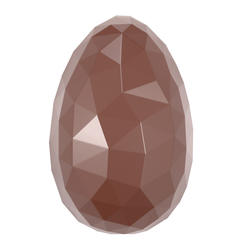 forma do figurek czekoladowych połówka jajka o diamentowej strukturze