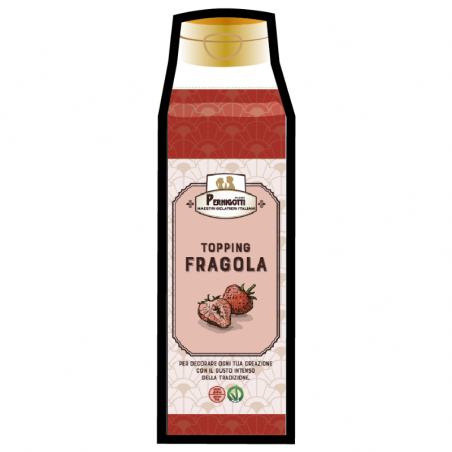 polewa truskawkowa do lodów i gofrów w wygodnej butelce