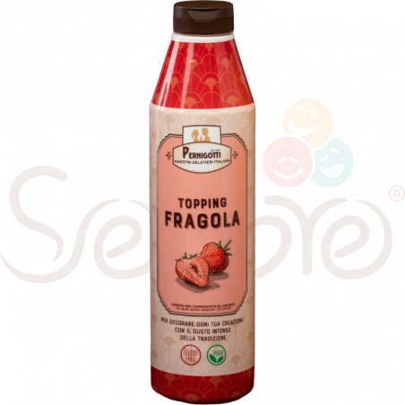 polewa truskawkowa do lodów i gofrów w wygodnej butelce
