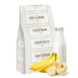 kompletna baza do produkcji lodów mlecznych o smaku bananowym z kawałkami owoców