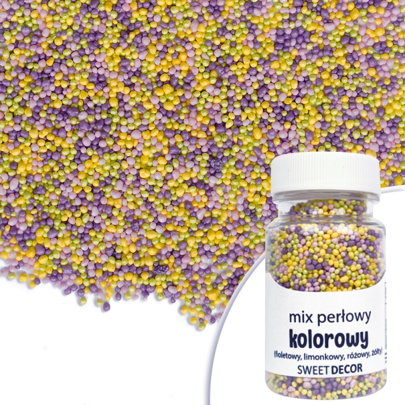 fioletowa mieszanka drobnych kuleczek cukrowych do dekoracji sweet decor fioletowa mieszanka drobnych kuleczek cukrowych do dekoracji sweet decor