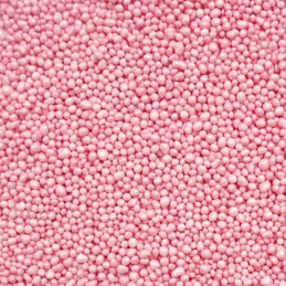 drobne kuleczki cukrowe z perłowym połyskiem - różowa posypka dekoracyjna sweet decor