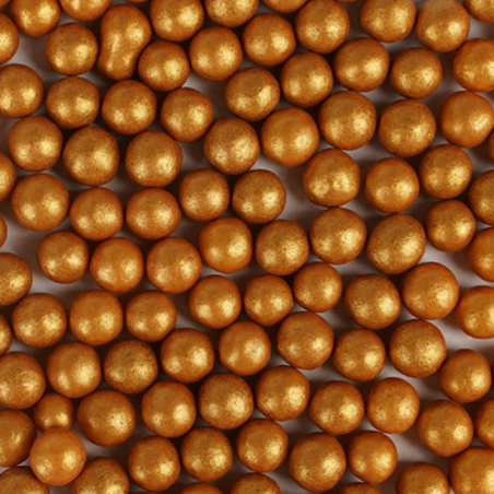 perełka duża perłowa ciemne złoto - posypka dekoracyjna od sweet decor