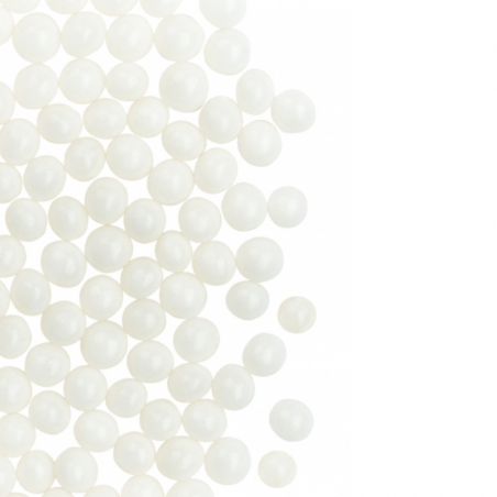 miękkie kuleczki cukrowe - biała posypka cukiernicza - perełki matowe od Sweet Decor