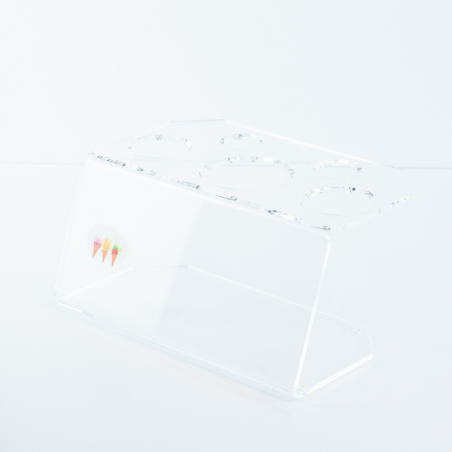 transparentna podstawka na wafle do lodów